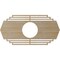 Ekena Millwork Chrysler Wood Fretwork Pierced Ceiling Medallion, Birch, 34"W x 17"H x 9"ID x 3/8"T CMWP34X17X0375CSBI - alternate 5